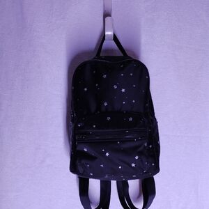 Hollister Black Backpack with Star Pattern